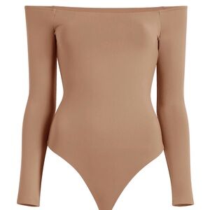 Nuuds Off-Shoulder Long Sleeve Bodysuit